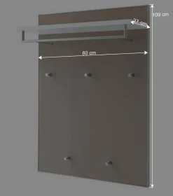 Wohnen Garderoben<Flurgarderobe Srocca in Taupe Glas beschichtet