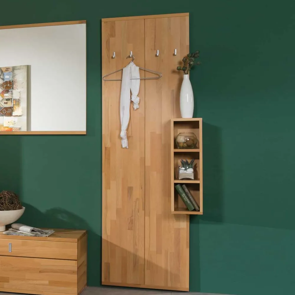 Wohnen Garderoben<Flurgarderobe Wislama aus Kernbuche Massivholz (zweiteilig)