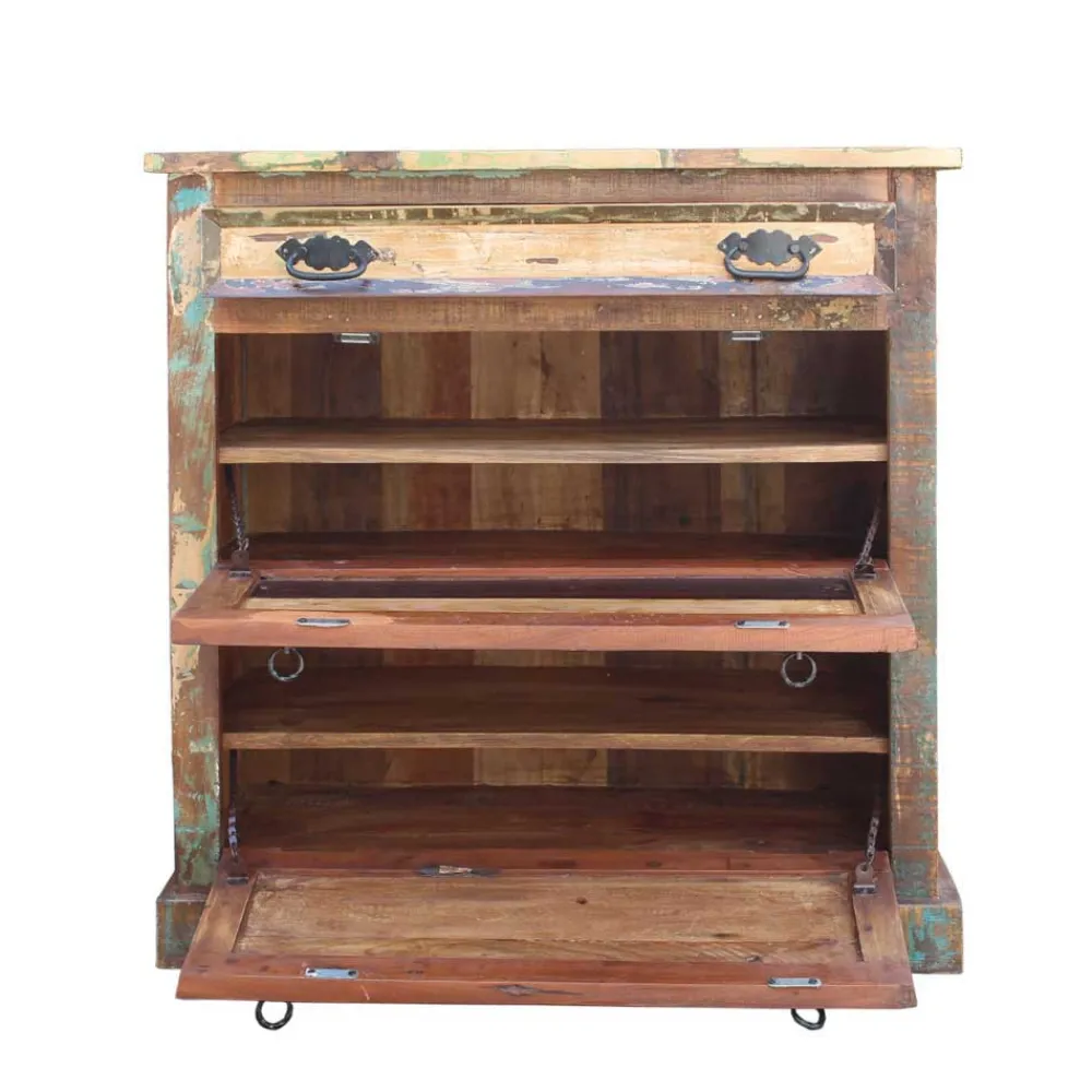 Wohnen Garderoben<Flurgarderobenset Jamaica in Bunt Shabby Chic (sechsteilig)