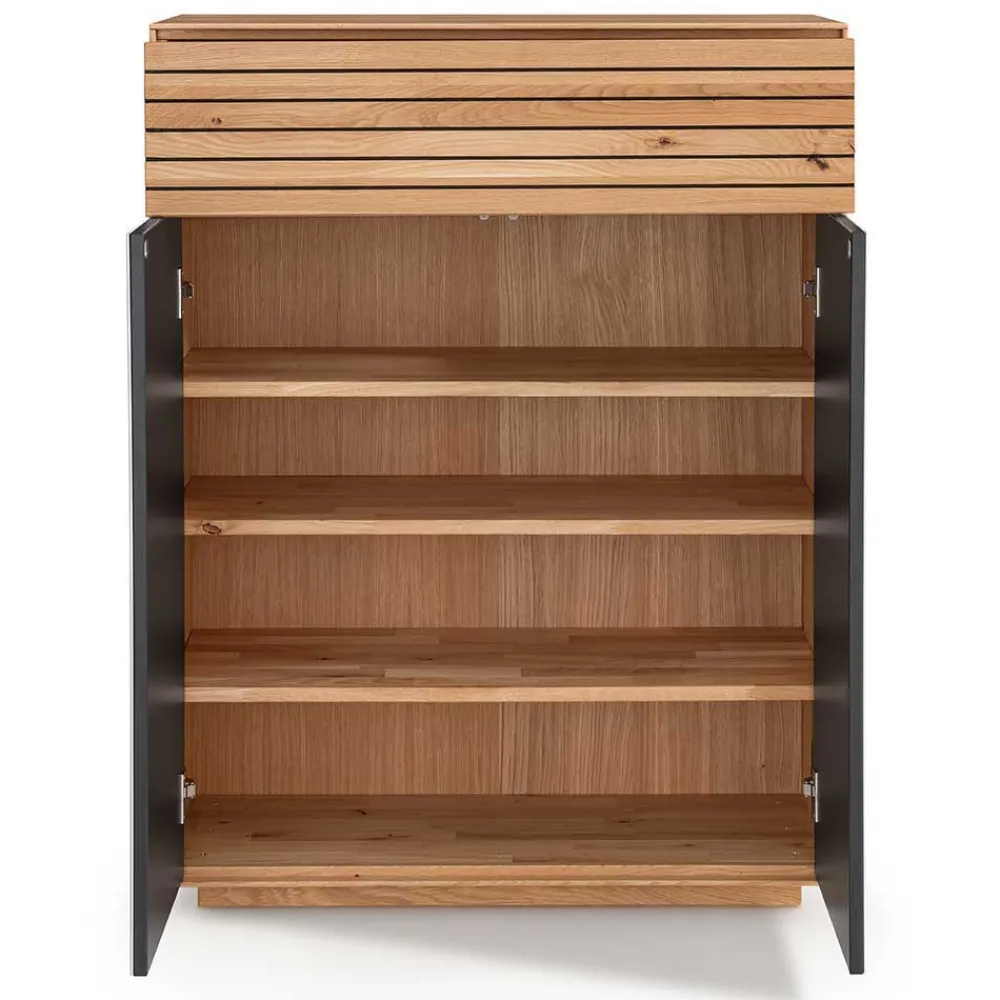 Wohnen Garderoben<Flurmöbel Set aus Asteiche Massivholz - Zonga (fünfteilig)