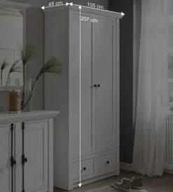 Wohnen Garderoben<Flurmöbel Set Chelles in Landhausstil (dreiteilig)