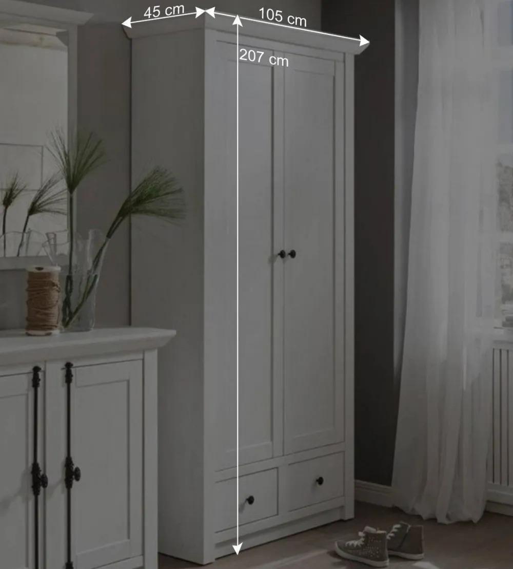 Wohnen Garderoben<Flurmöbel Set Chelles in Landhausstil (dreiteilig)