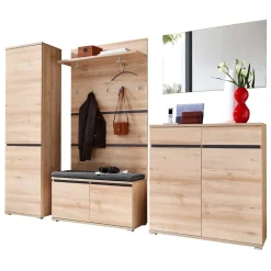 Wohnen Garderoben<Flurmöbel Set Curelino in Buche (sechsteilig)