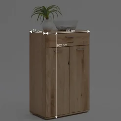 Wohnen Garderoben<Flurmöbel Set in Eiche Bianco - Mabasa (fünfteilig)