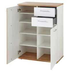 Wohnen Garderoben<Flurmöbel Set in Weiß & Wildeiche - Symbrosia (fünfteilig)