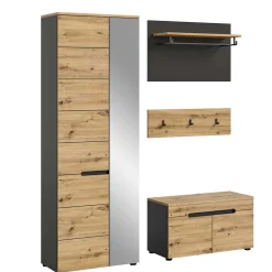 Wohnen Garderoben<Flurmöbel Set modern - Norja (vierteilig)