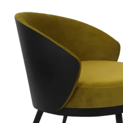Wohnen Sessel<Frei stellbarer Velours Sessel in Gold Gelb - Durense