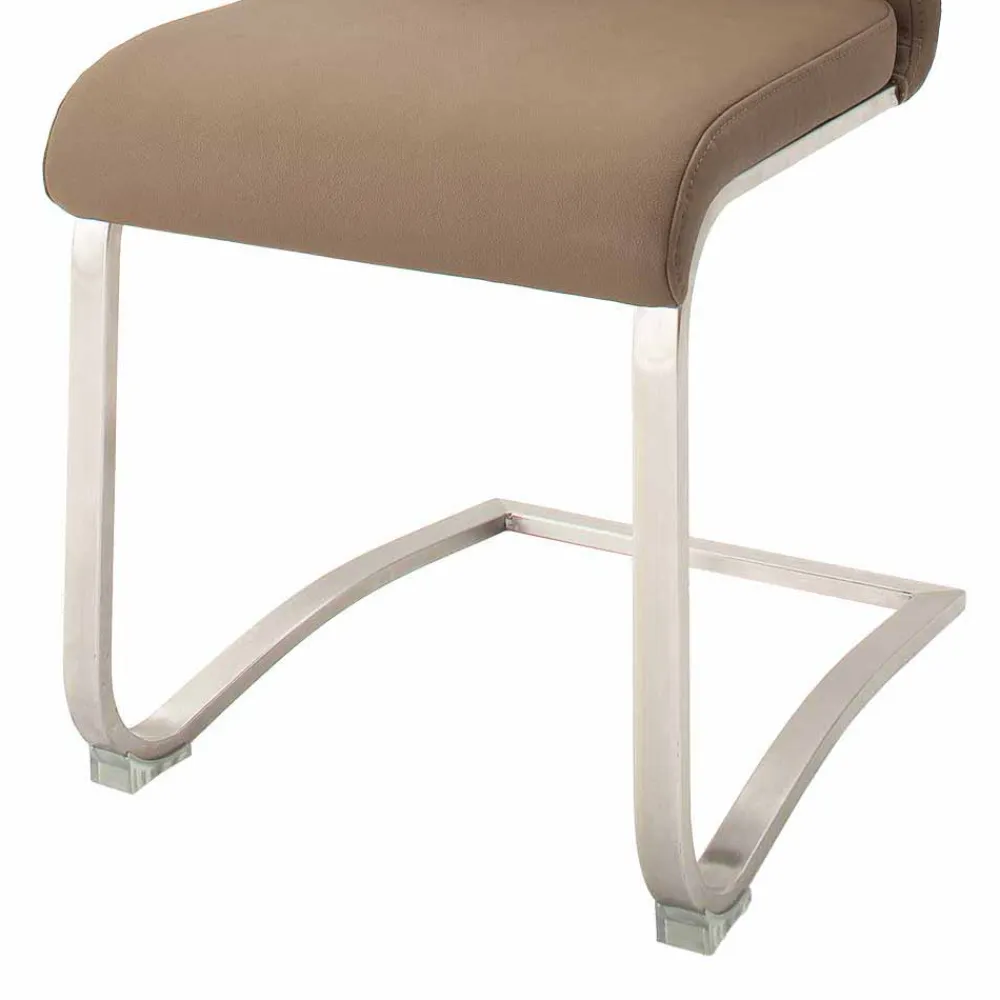 Wohnen Sessel<Freischwinger in Cappuccino Braun - Ennya (2er Set)