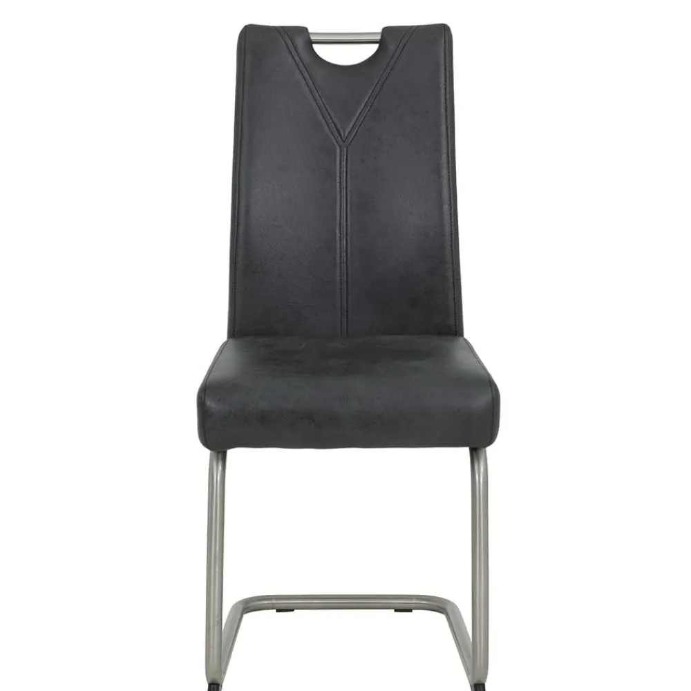 Wohnen Sessel<Freischwinger Stühle aus Microfaser - Fucio (Set)