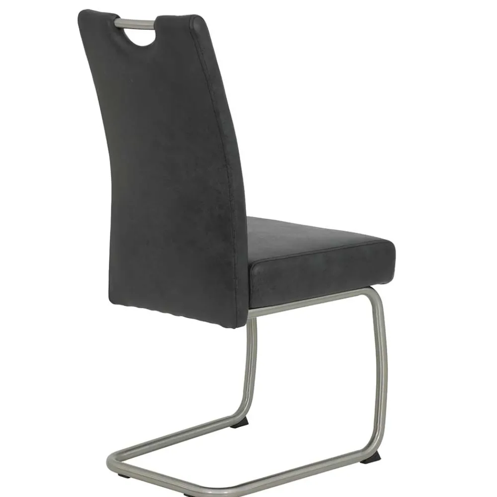 Wohnen Sessel<Freischwinger Stühle aus Microfaser - Fucio (Set)