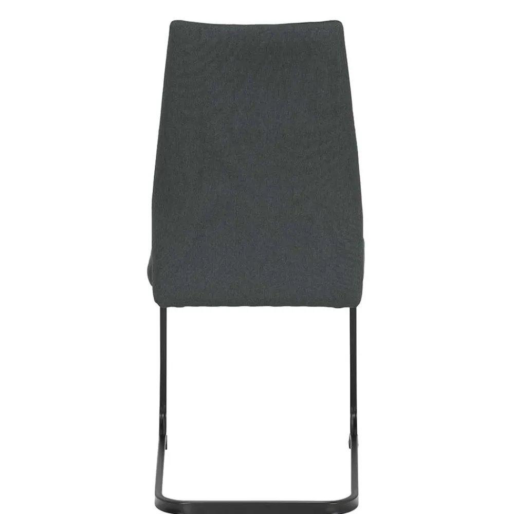 Wohnen Sessel|Stühle<Freischwingerstühle in Anthrazit & Schwarz - Wady (Set)