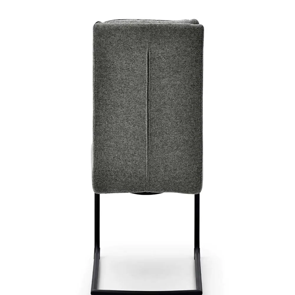 Wohnen Sessel|Stühle<Freischwingerstühle in Grau Strukturstoff - Pizaras (2er Set)
