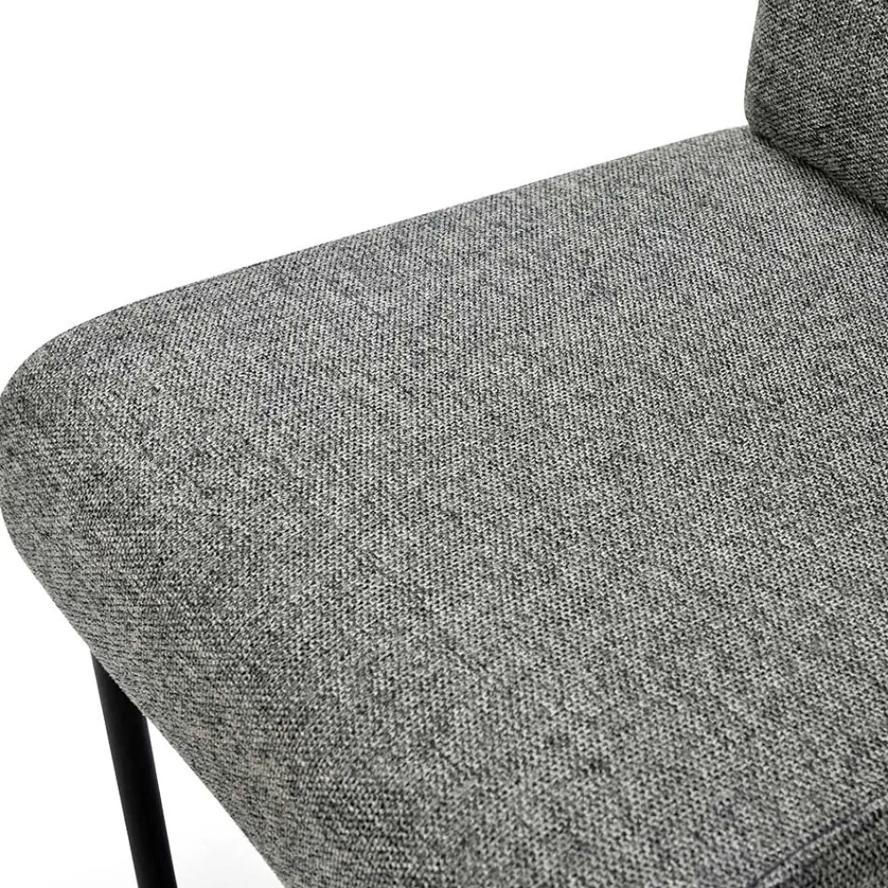 Wohnen Sessel|Stühle<Freischwingerstühle in Grau Strukturstoff - Pizaras (2er Set)