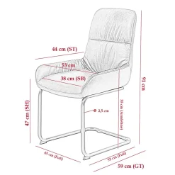 Wohnen Sessel|Stühle<Freischwingerstuhl in Anthrazit Microfaser - Settas (Set)