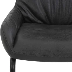 Wohnen Sessel|Stühle<Freischwingerstuhl in Anthrazit Microfaser - Settas (Set)
