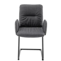 Wohnen Sessel|Stühle<Freischwinger-Tischsessel in Anthrazit - Jamesson (2er Set)