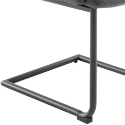 Wohnen Sessel|Stühle<Freischwinger-Tischsessel in Anthrazit - Jamesson (2er Set)