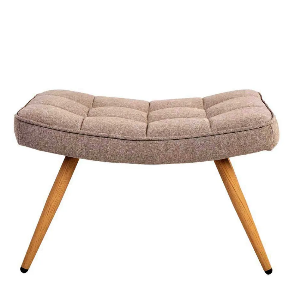 Wohnen Hocker<Fußhocker in Beige und Holzoptik - Trees