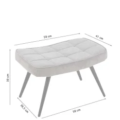 Wohnen Hocker<Fußhocker in Beige und Holzoptik - Trees