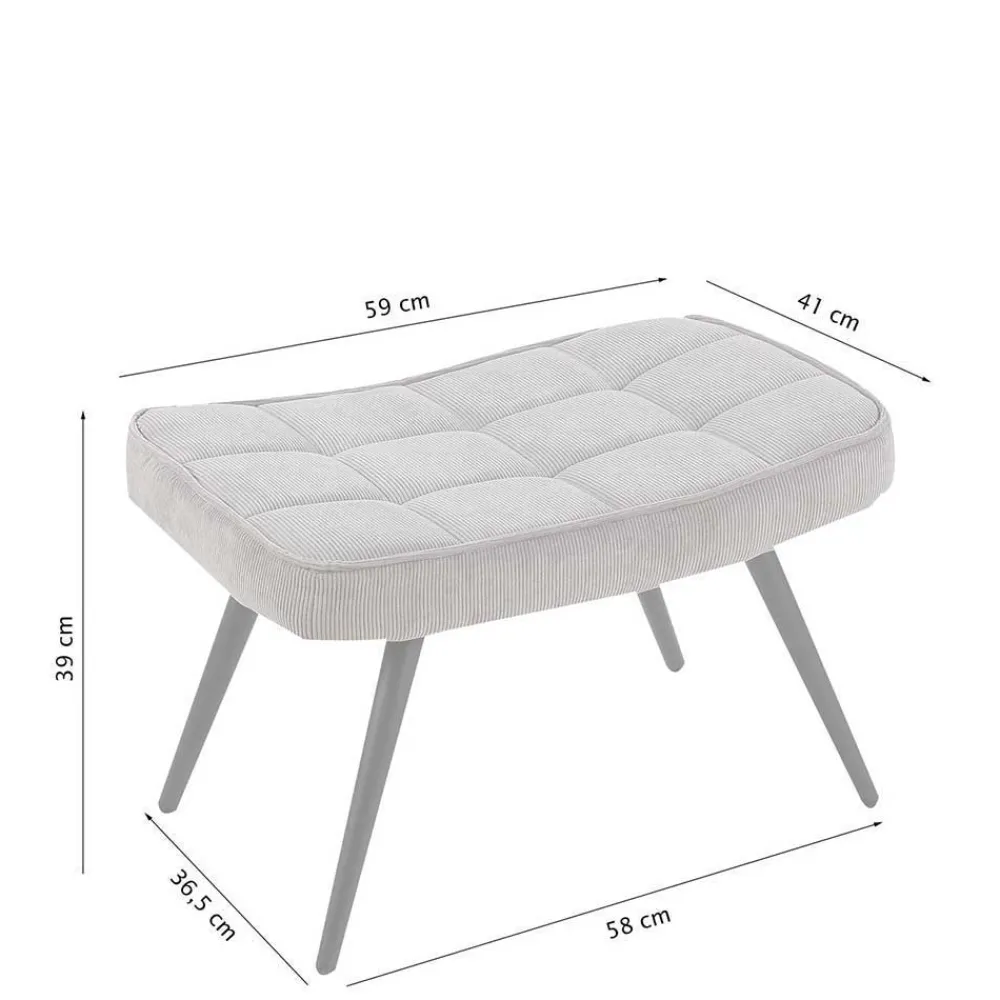 Wohnen Hocker<Fußhocker in Beige und Holzoptik - Trees