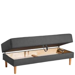 Wohnen Sofas<Funktionelles Ecksofa in Dunkelgrau - Kalastania (zweiteilig)