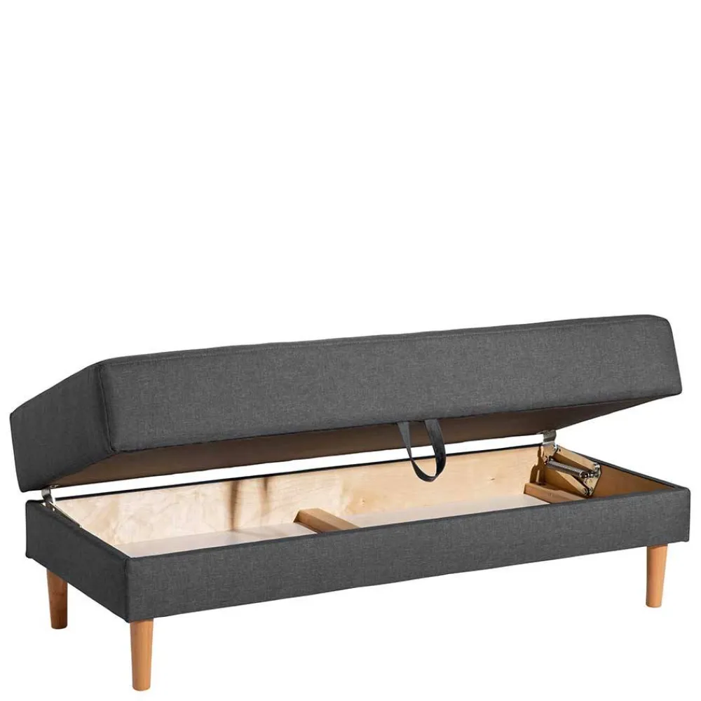 Wohnen Sofas<Funktionelles Ecksofa in Dunkelgrau - Kalastania (zweiteilig)