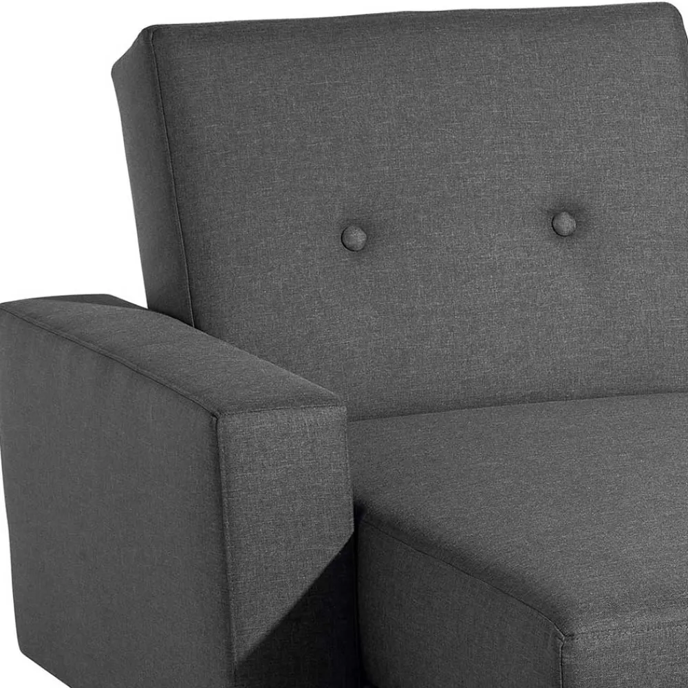 Wohnen Sofas<Funktionelles Ecksofa in Dunkelgrau - Kalastania (zweiteilig)