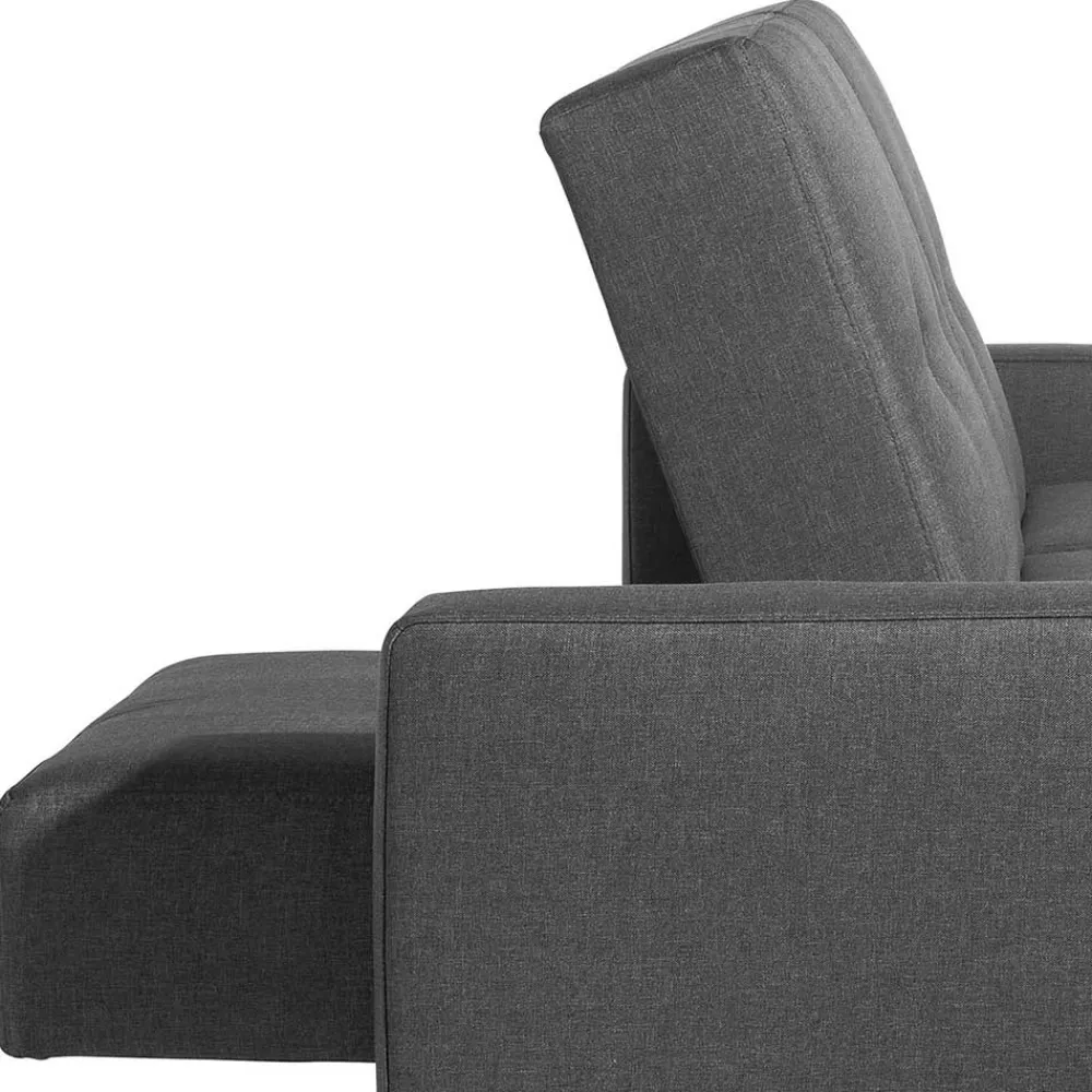 Wohnen Sofas<Funktionelles Ecksofa in Dunkelgrau - Kalastania (zweiteilig)