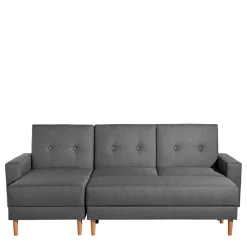 Wohnen Sofas<Funktionelles Ecksofa in Dunkelgrau - Kalastania (zweiteilig)