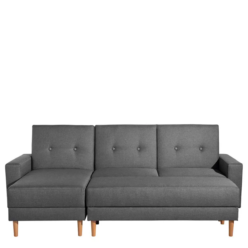 Wohnen Sofas<Funktionelles Ecksofa in Dunkelgrau - Kalastania (zweiteilig)