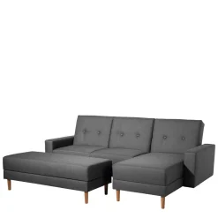 Wohnen Sofas<Funktionelles Ecksofa in Dunkelgrau - Kalastania (zweiteilig)