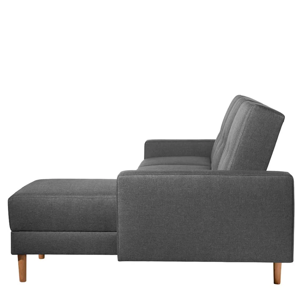 Wohnen Sofas<Funktionelles Ecksofa in Dunkelgrau - Kalastania (zweiteilig)