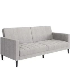 Wohnen Betten|Sofas<Funktionscouch in Hellgrau und Schwarz - Logion