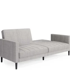 Wohnen Betten|Sofas<Funktionscouch in Hellgrau und Schwarz - Logion