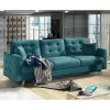 Wohnen Sofas<Funktionscouch in Petrol Blau Samt - Mingo
