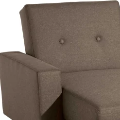 Wohnen Sofas<Funktionsecke in Beigegrau mit Erle - Dwight (zweiteilig)