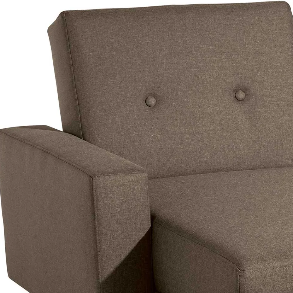Wohnen Sofas<Funktionsecke in Beigegrau mit Erle - Dwight (zweiteilig)