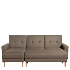 Wohnen Sofas<Funktionsecke in Beigegrau mit Erle - Dwight (zweiteilig)