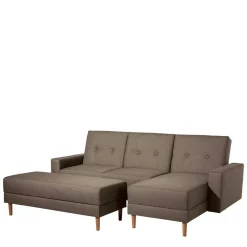 Wohnen Sofas<Funktionsecke in Beigegrau mit Erle - Dwight (zweiteilig)