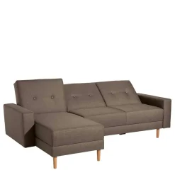 Wohnen Sofas<Funktionsecke in Beigegrau mit Erle - Dwight (zweiteilig)