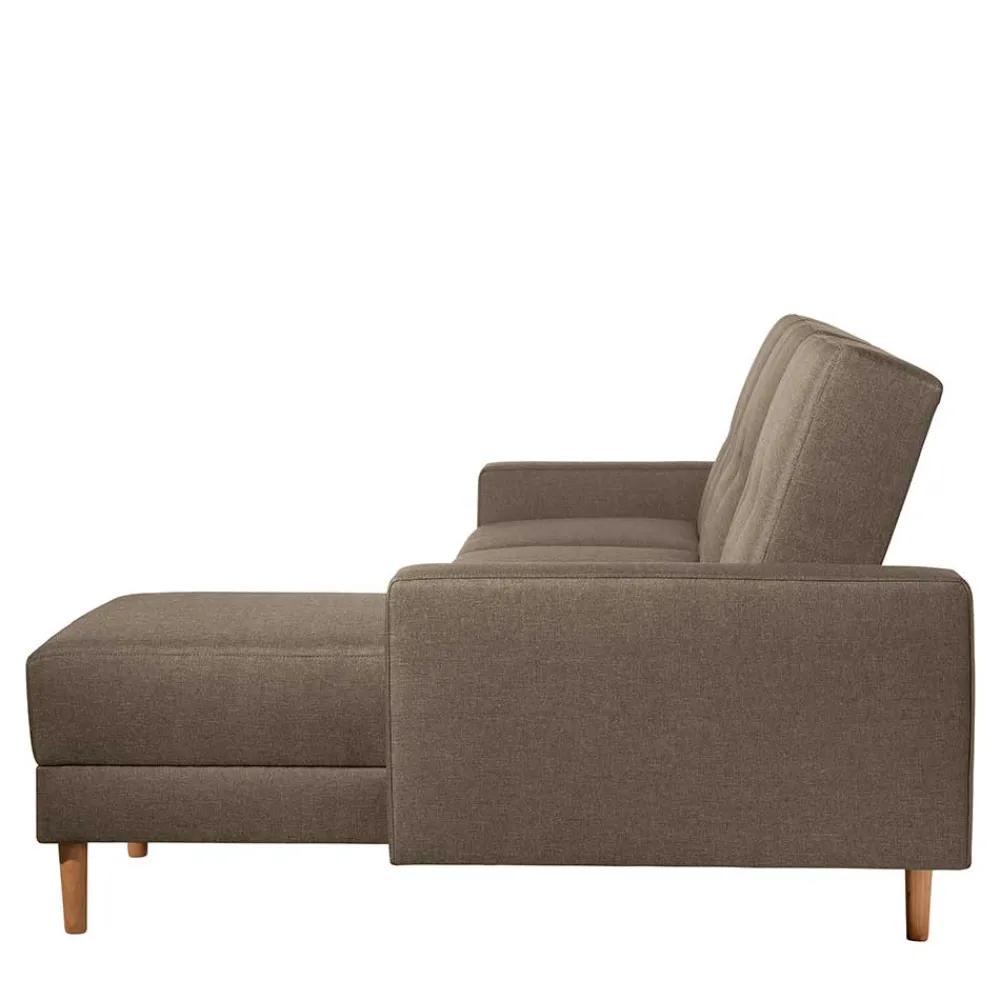 Wohnen Sofas<Funktionsecke in Beigegrau mit Erle - Dwight (zweiteilig)