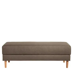 Wohnen Sofas<Funktionsecke in Beigegrau mit Erle - Dwight (zweiteilig)