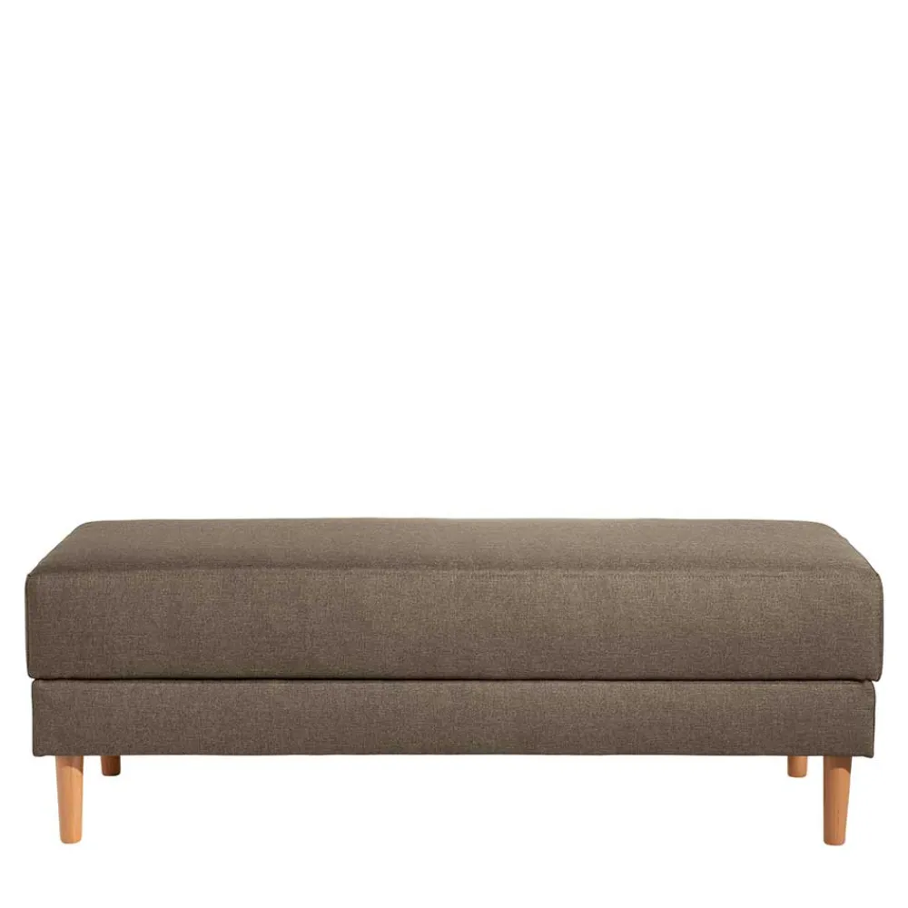 Wohnen Sofas<Funktionsecke in Beigegrau mit Erle - Dwight (zweiteilig)