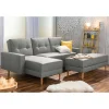 Wohnen Sofas<Funktionsecke in Hellgrau mit Erle - Manoja (zweiteilig)