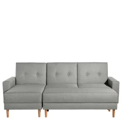 Wohnen Sofas<Funktionsecke in Hellgrau mit Erle - Manoja (zweiteilig)