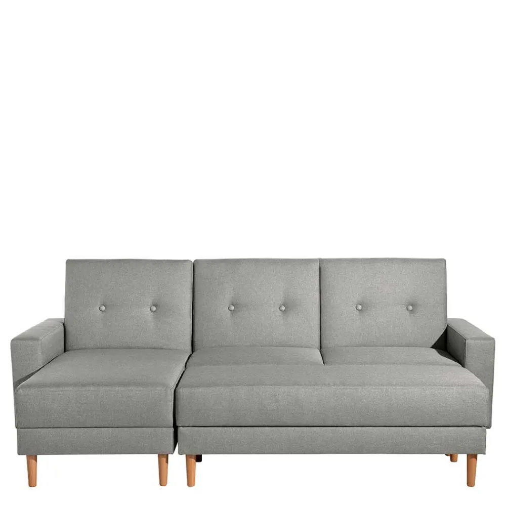 Wohnen Sofas<Funktionsecke in Hellgrau mit Erle - Manoja (zweiteilig)