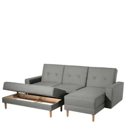 Wohnen Sofas<Funktionsecke in Hellgrau mit Erle - Manoja (zweiteilig)