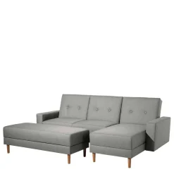 Wohnen Sofas<Funktionsecke in Hellgrau mit Erle - Manoja (zweiteilig)