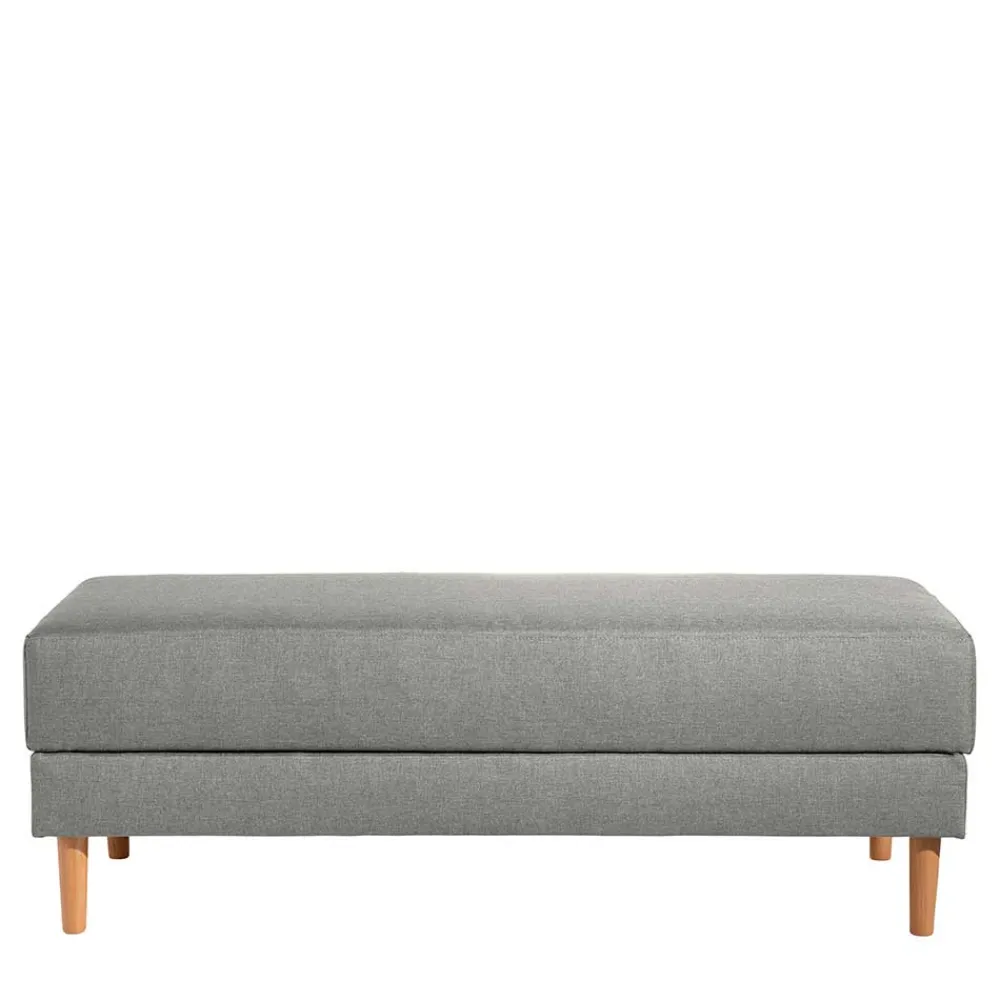 Wohnen Sofas<Funktionsecke in Hellgrau mit Erle - Manoja (zweiteilig)