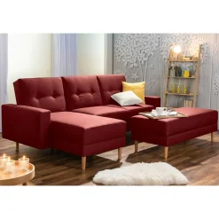 Wohnen Sofas<Funktionsecke mit Hocker Set - Murcian (zweiteilig)